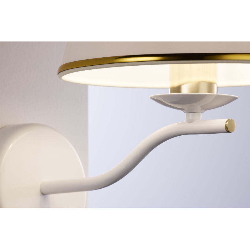 Jupiter 2086 - Candeeiro de parede SAMBA 1xE27/15W/230V branco/dourado