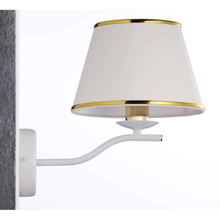 Jupiter 2086 - Candeeiro de parede SAMBA 1xE27/15W/230V branco/dourado