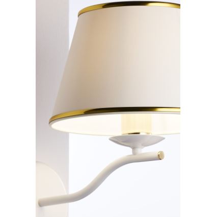Jupiter 2086 - Candeeiro de parede SAMBA 1xE27/15W/230V branco/dourado