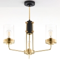 Jupiter 2087 - Lustre em haste RAMIREZ 3xE27/15W/230V dourado/preto