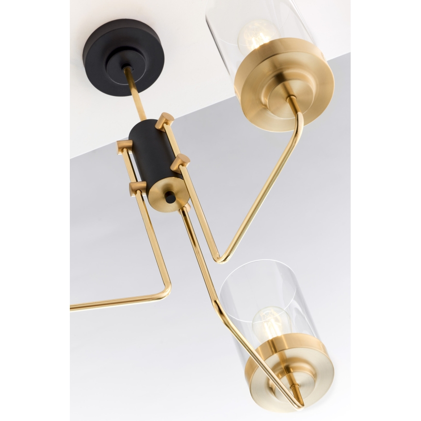 Jupiter 2087 - Lustre em haste RAMIREZ 3xE27/15W/230V dourado/preto