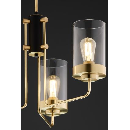 Jupiter 2087 - Lustre em haste RAMIREZ 3xE27/15W/230V dourado/preto