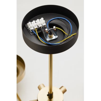 Jupiter 2087 - Lustre em haste RAMIREZ 3xE27/15W/230V dourado/preto