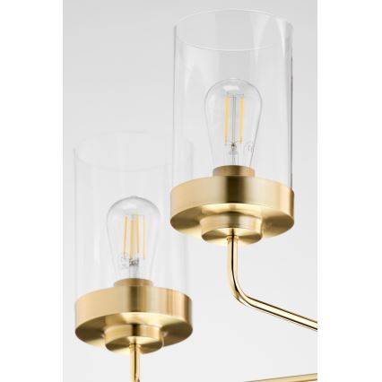 Jupiter 2088 - Lustre em haste RAMIREZ 5xE27/15W/230V dourado/preto