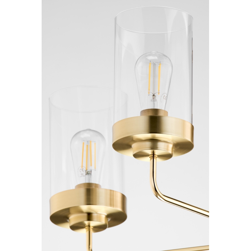 Jupiter 2088 - Lustre em haste RAMIREZ 5xE27/15W/230V dourado/preto