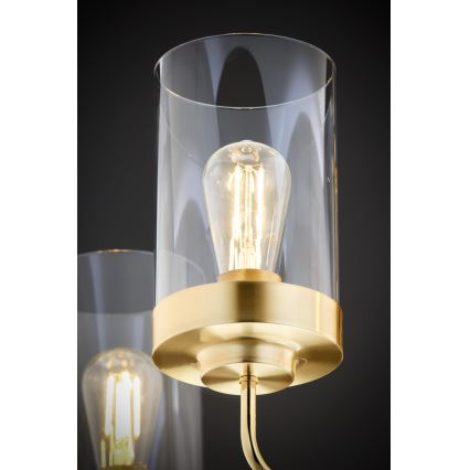 Jupiter 2088 - Lustre em haste RAMIREZ 5xE27/15W/230V dourado/preto