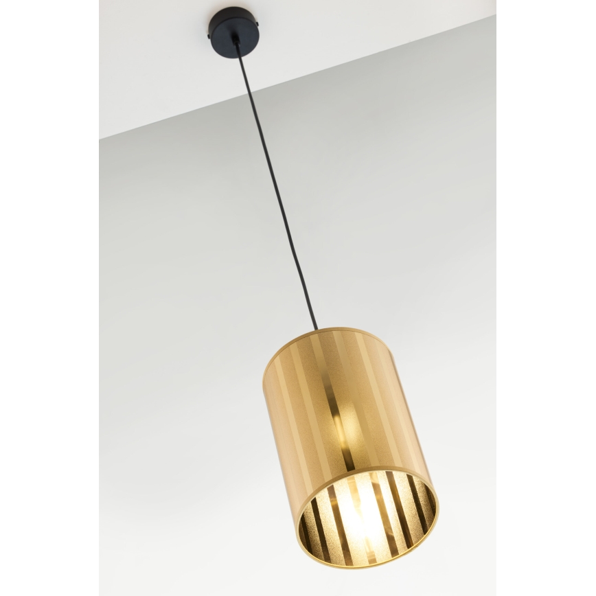 Jupiter 2090 - Lustre suspenso em cabo CORTINA 1xE27/15W/230V dourado/preto