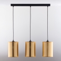 Jupiter 2092 - Lustre suspenso por cabo CORTINA 3xE27/15W/230V dourado/preto