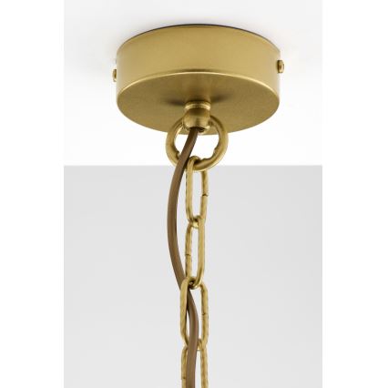 Jupiter 2093 - Lustre suspenso com corrente ARTHUR 3xE27/15W/230V azul/dourado