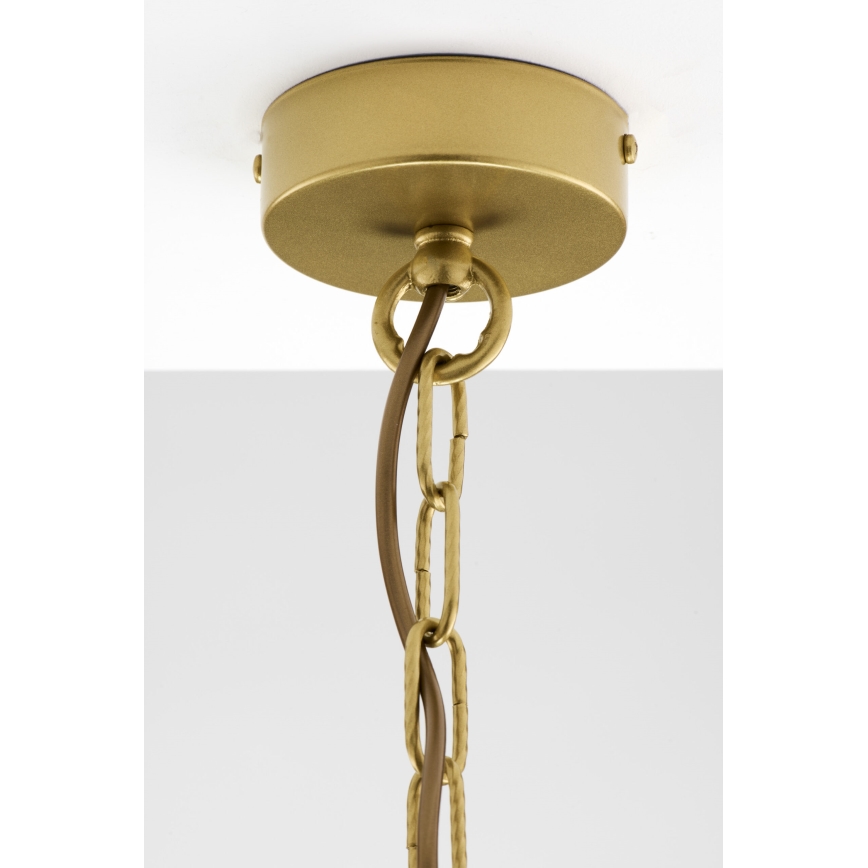 Jupiter 2093 - Lustre suspenso com corrente ARTHUR 3xE27/15W/230V azul/dourado
