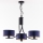 Jupiter 2099 - Lustre com corrente ARTHUR 3xE27/15W/230V azul/preto