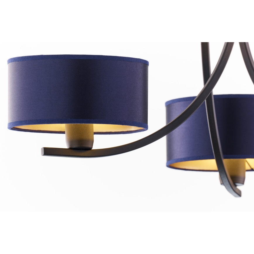 Jupiter 2099 - Lustre com corrente ARTHUR 3xE27/15W/230V azul/preto