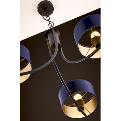 Jupiter 2099 - Lustre com corrente ARTHUR 3xE27/15W/230V azul/preto