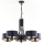 Jupiter 2101 - Lustre suspenso por corrente ARTHUR 5xE27/15W/230V azul/preto