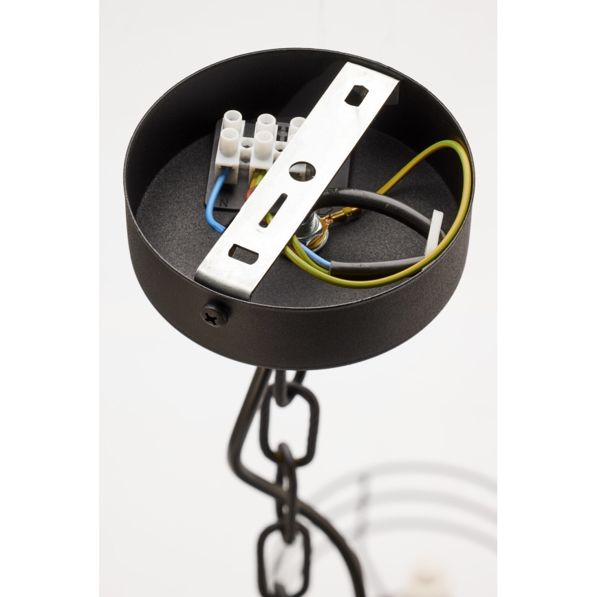 Jupiter 2101 - Lustre suspenso por corrente ARTHUR 5xE27/15W/230V azul/preto