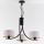 Jupiter 2103 - Lustre com corrente ARTHUR 3xE27/15W/230V branco/preto/decoração em mármore