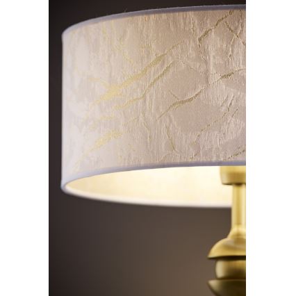 Jupiter 2112 - Candeeiro de mesa KASZMIR 1xE27/15W/230V branco/dourado/decoração em mármore