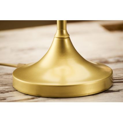 Jupiter 2112 - Candeeiro de mesa KASZMIR 1xE27/15W/230V branco/dourado/decoração em mármore