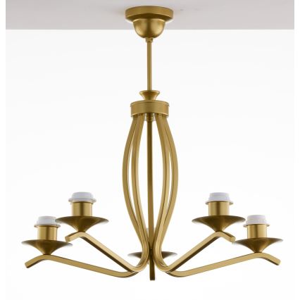 Jupiter 2114 - Lustre de haste KASZMIR 5xE27/15W/230V azul/dourado