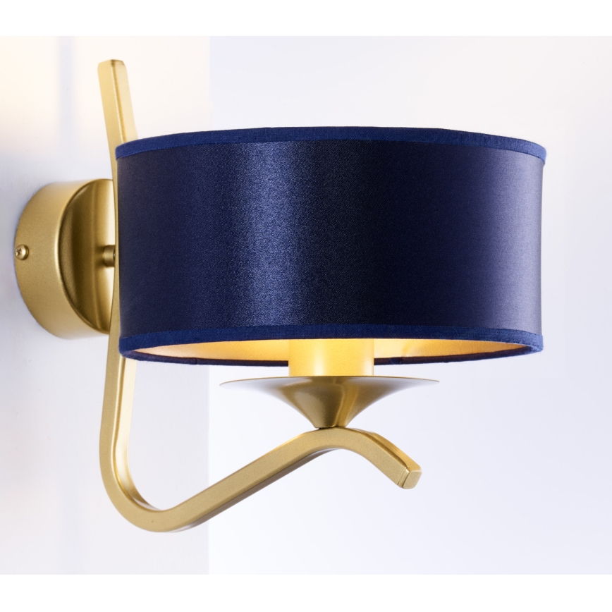 Jupiter 2115 - Aplique de parede KASZMIR 1xE27/15W/230V azul/dourado