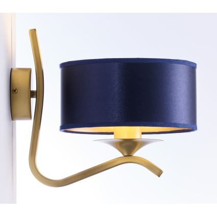 Jupiter 2115 - Aplique de parede KASZMIR 1xE27/15W/230V azul/dourado