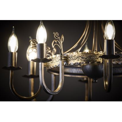 Jupiter 225 - KO 8 - Lustre com corrente KORONA 8xE14/40W/230V
