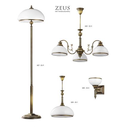 Jupiter 624 - ZU 5 - Lustre de haste ZEUS 5xE27/60W/230V