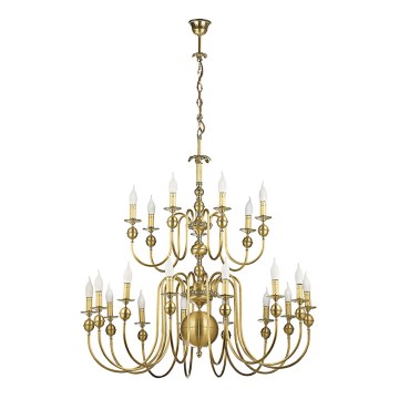 Jupiter 879 CE 21 - Candelabro pendente CEZAR II 21xE14/40W/230V Bronze mate