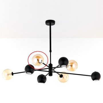 Jupiter - Vidro de reposição para lustre MOKA G9, Ø 12 cm, bege fumado