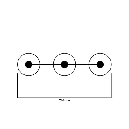 Jupiter XS3B - Iluminação suspensa XSARA 3xE27/60W/230V