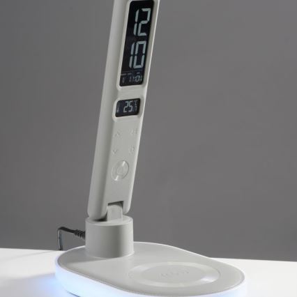 JUST LIGHT. 11018-16 - Candeeiro de mesa tátil LED RGBW dimerizável com carregamento sem fios TINA LED/4W/230V branco