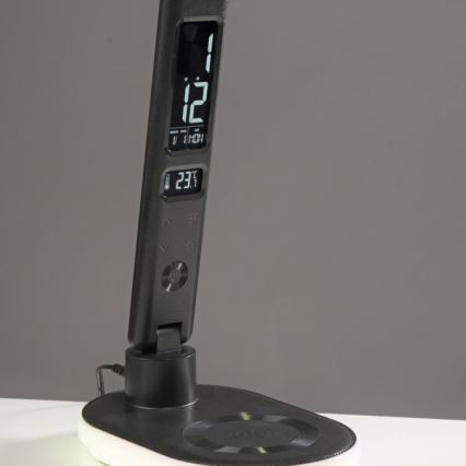 JUST LIGHT. 11018-18 - LED RGBW Lâmpada de mesa táctil regulável com carregamento sem fios integrado TINA LED/4W/230V preta