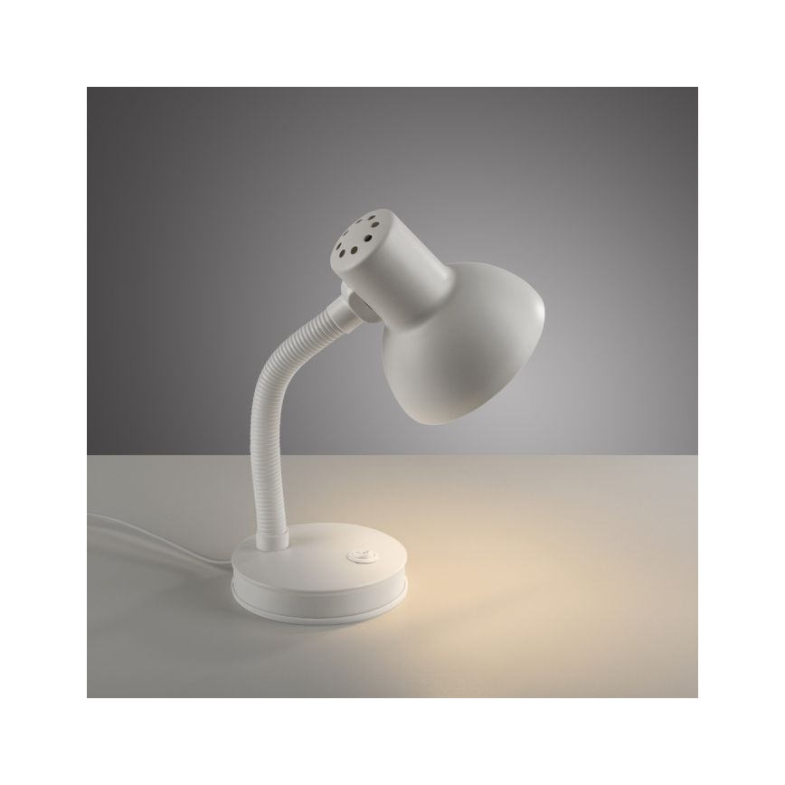 JUST LIGHT. 11080-16 - Candeeiro de secretária flexível FLEXI 1xE27/25W/230V branco