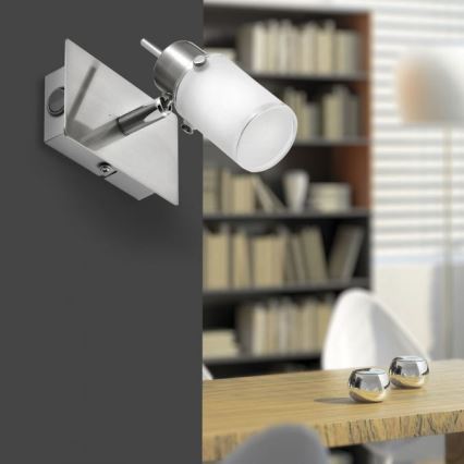 JUST LIGHT. 11931-55 - Foco de parede LED MAX 1xGU10/4W/230V cromado mate