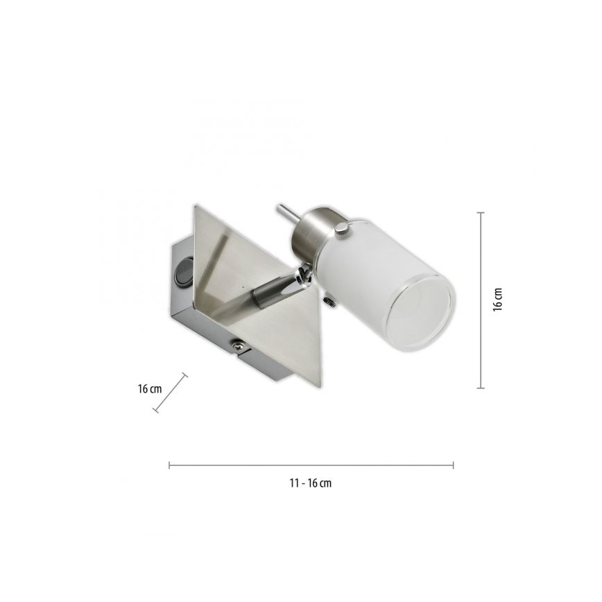 JUST LIGHT. 11931-55 - Foco de parede LED MAX 1xGU10/4W/230V cromado mate