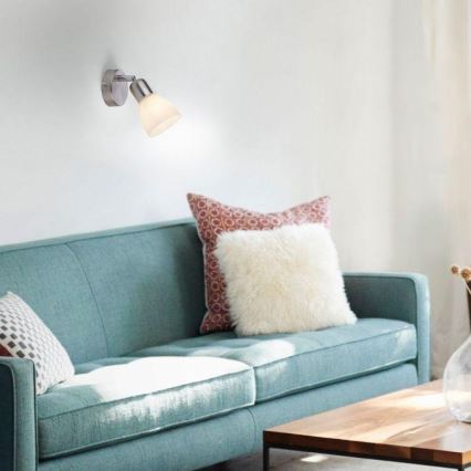 JUST LIGHT. 11951-55 - Foco de parede KARO 1xE14/40W/230V cromado mate