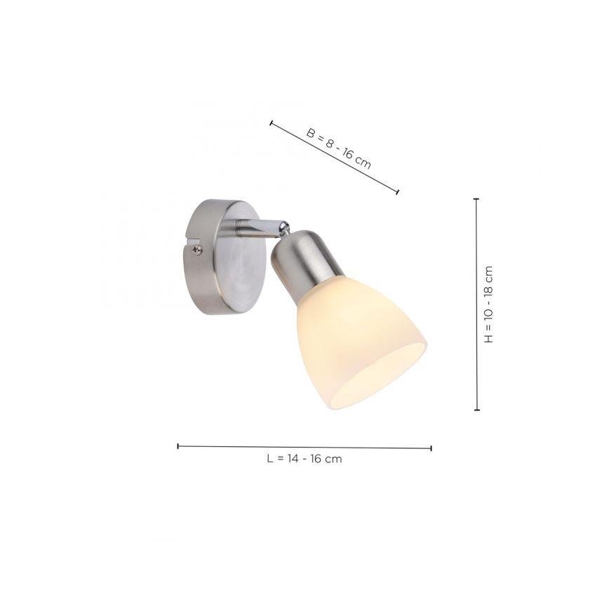 JUST LIGHT. 11951-55 - Foco de parede KARO 1xE14/40W/230V cromado mate