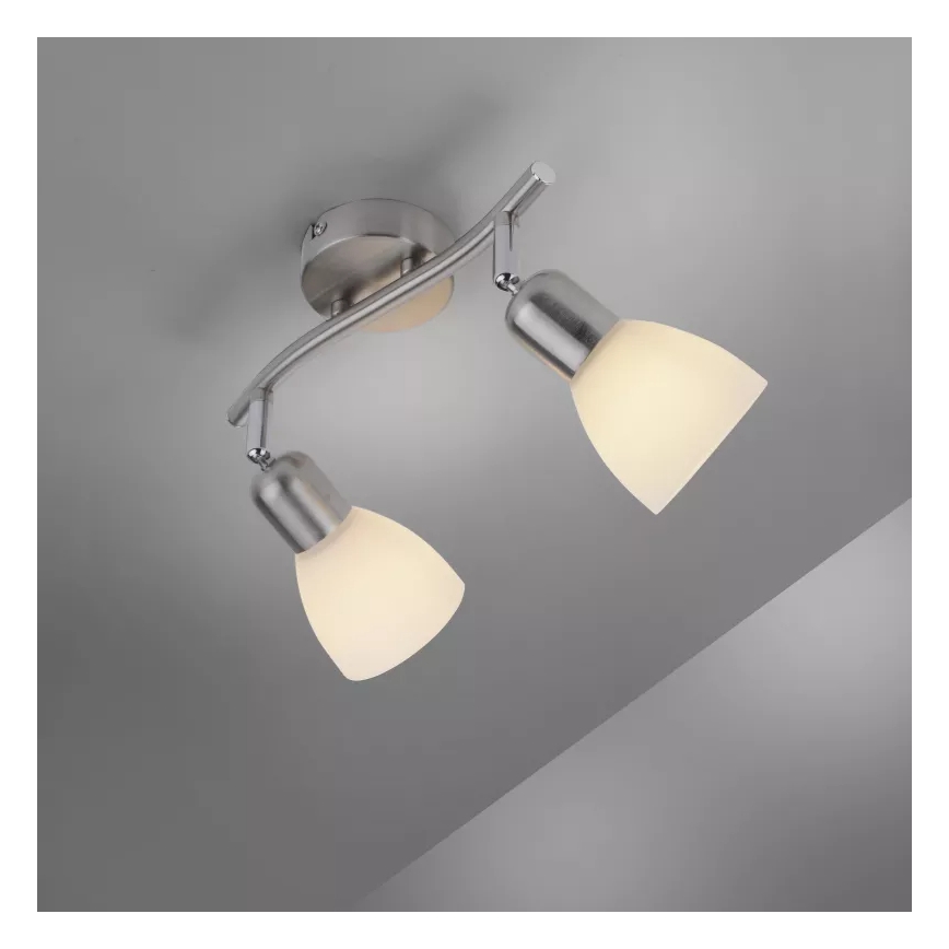 JUST LIGHT. 11952-55 - Luminária de focos KARO 2xE14/40W/230V, cromo mate