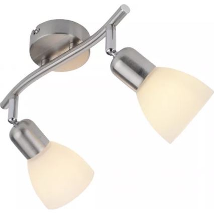 JUST LIGHT. 11952-55 - Luminária de focos KARO 2xE14/40W/230V, cromo mate