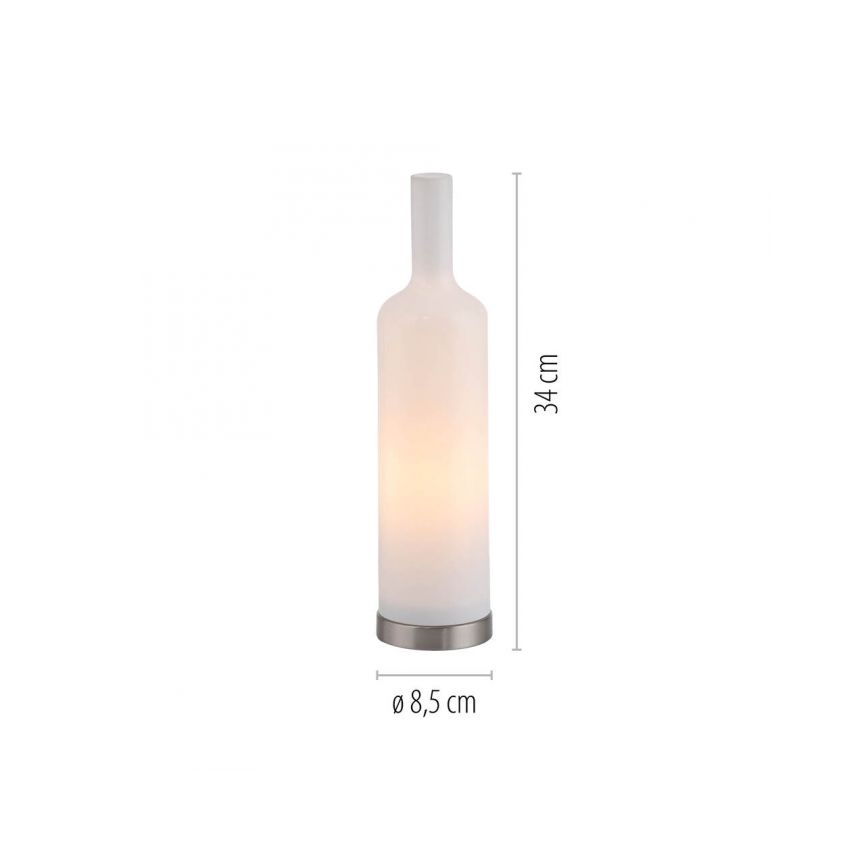 JUST LIGHT. 14006-16 - Candeeiro de mesa BOTTLE 1xE14/25W/230V branco