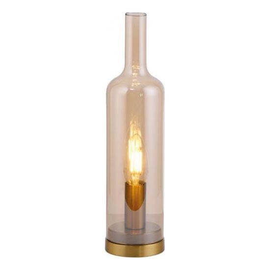 JUST LIGHT. 14006-27 - Candeeiro de mesa BOTTLE 1xE14/25W/230V bege/fumado