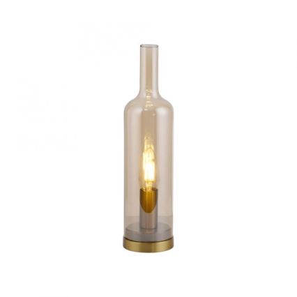 JUST LIGHT. 14006-27 - Candeeiro de mesa BOTTLE 1xE14/25W/230V bege/fumado
