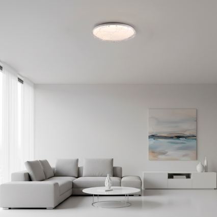 JUST LIGHT. 14008-16 - Luminária de teto LED dimerizável ART PLAFO LED/20W/230V 2700-6500K Ø 38 cm branca + controlo remoto