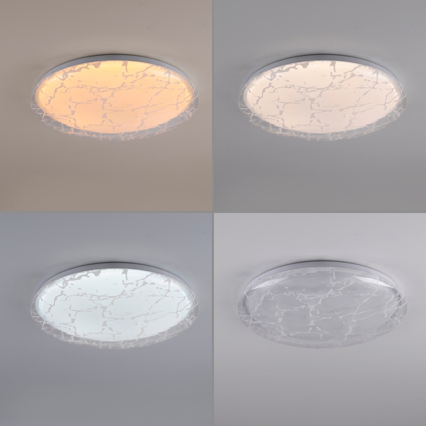 JUST LIGHT. 14008-16 - Luminária de teto LED dimerizável ART PLAFO LED/20W/230V 2700-6500K Ø 38 cm branca + controlo remoto