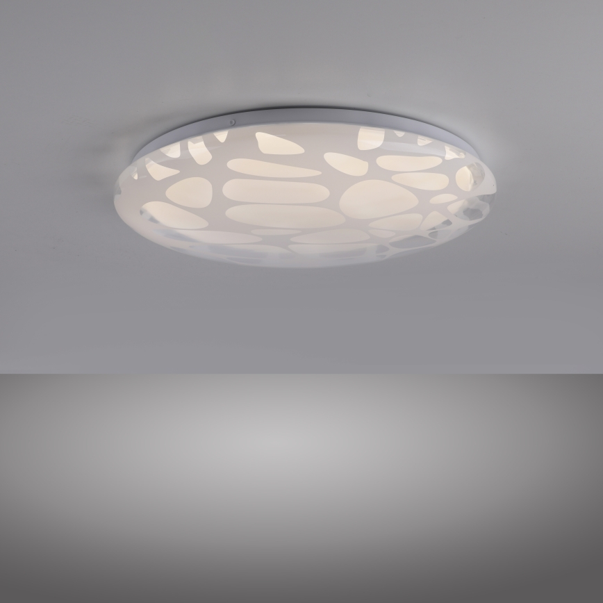JUST LIGHT. 14009-16 - Candeeiro de tecto LED dimerizável ART PLAFO LED/20W/230V 2700-6500K Ø 38 cm branco + comando à distância