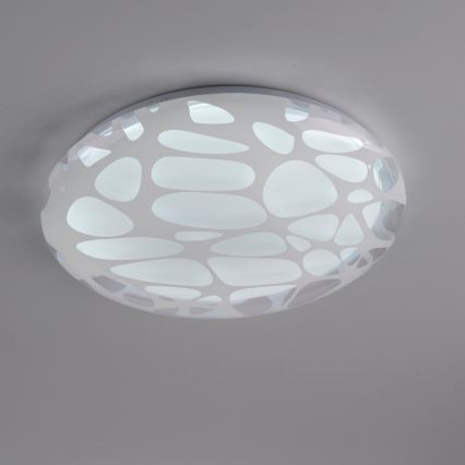 JUST LIGHT. 14009-16 - Candeeiro de tecto LED dimerizável ART PLAFO LED/20W/230V 2700-6500K Ø 38 cm branco + comando à distância