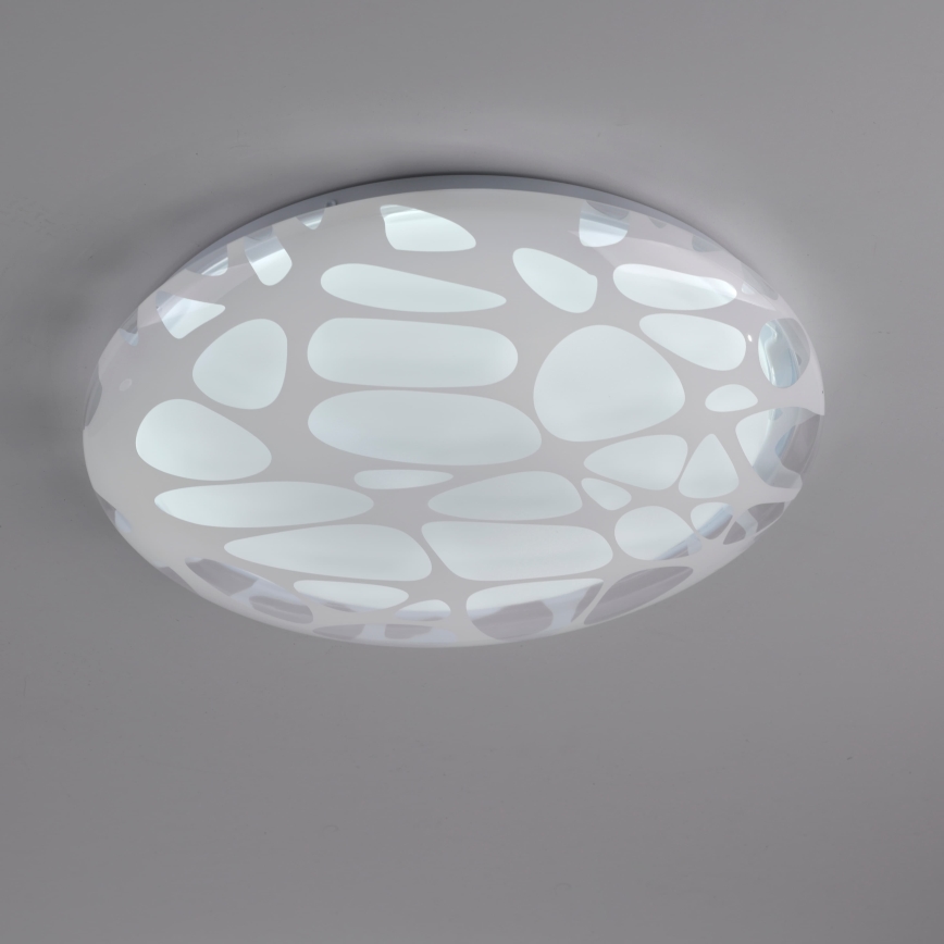 JUST LIGHT. 14009-16 - Candeeiro de tecto LED dimerizável ART PLAFO LED/20W/230V 2700-6500K Ø 38 cm branco + comando à distância