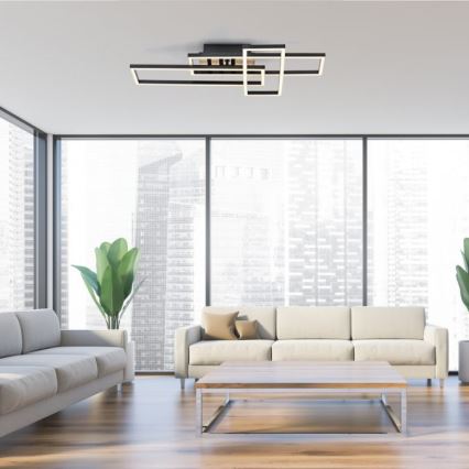 JUST LIGHT. 14051-79 - Luminária de teto LED AKUSTIKA LED/20,5W/230V carvalho/preto