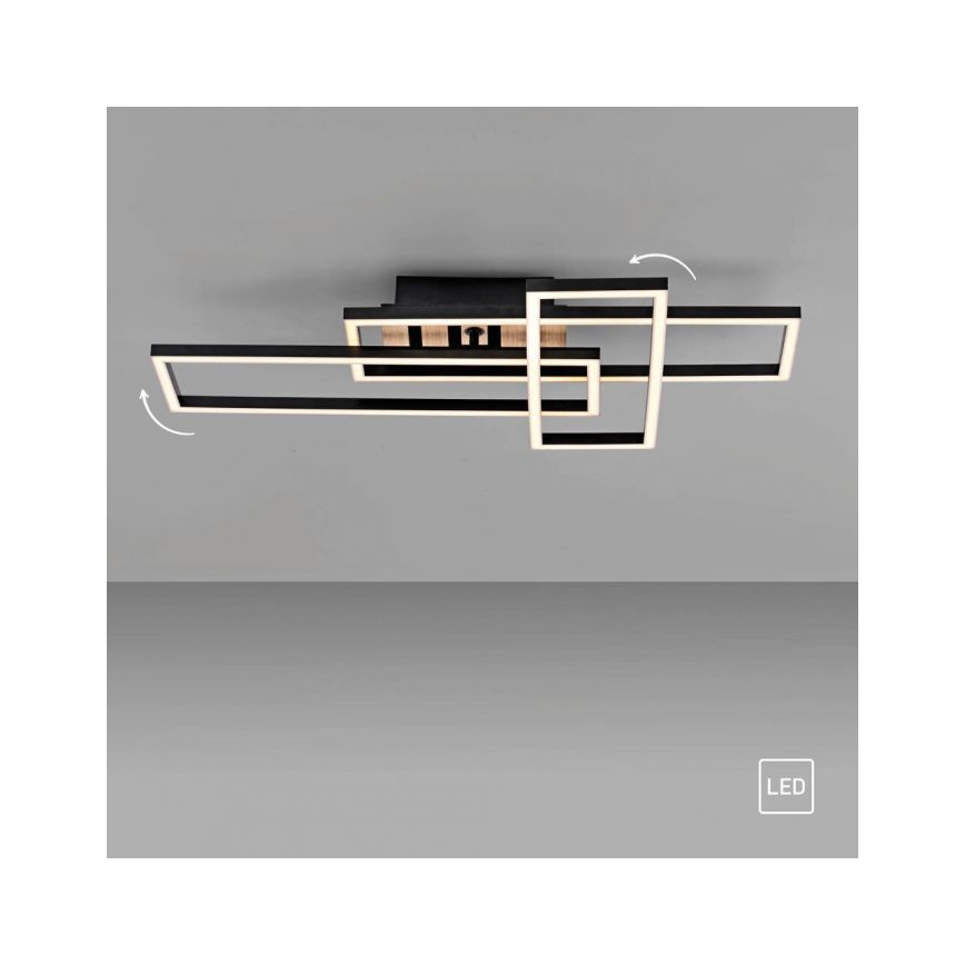 JUST LIGHT. 14051-79 - Luminária de teto LED AKUSTIKA LED/20,5W/230V carvalho/preto