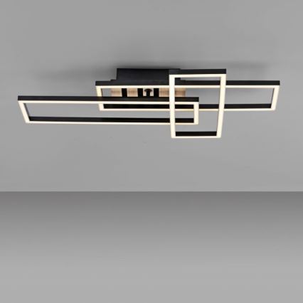 JUST LIGHT. 14051-79 - Luminária de teto LED AKUSTIKA LED/20,5W/230V carvalho/preto